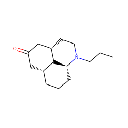 CCCN1CC[C@H]2CC(=O)C[C@H]3CCC[C@@H]1[C@H]23 ZINC001772583049