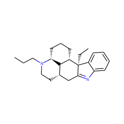 CCCN1CC[C@H]2CC3=Nc4ccccc4[C@]3(CC)[C@H]3CCC[C@@H]1[C@H]23 ZINC001772635974