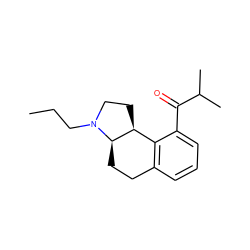 CCCN1CC[C@H]2c3c(cccc3C(=O)C(C)C)CC[C@H]21 ZINC000013740531