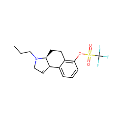 CCCN1CC[C@H]2c3cccc(OS(=O)(=O)C(F)(F)F)c3CC[C@@H]21 ZINC000036187789