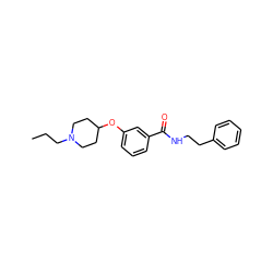 CCCN1CCC(Oc2cccc(C(=O)NCCc3ccccc3)c2)CC1 ZINC000014954236