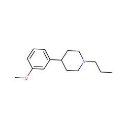 CCCN1CCC(c2cccc(OC)c2)CC1 ZINC000095590473