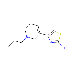 CCCN1CCC=C(c2csc(N)n2)C1 ZINC000003647370