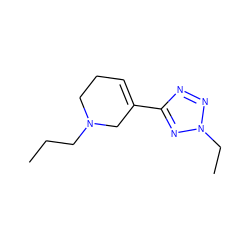 CCCN1CCC=C(c2nnn(CC)n2)C1 ZINC000013739803