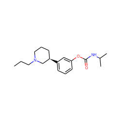 CCCN1CCC[C@@H](c2cccc(OC(=O)NC(C)C)c2)C1 ZINC000026168616