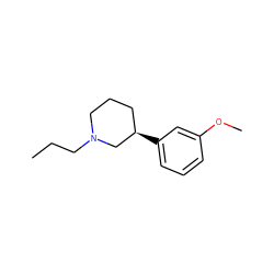 CCCN1CCC[C@@H](c2cccc(OC)c2)C1 ZINC000013738257