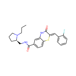 CCCN1CCC[C@@H]1CNC(=O)c1ccc2c(c1)NC(=O)/C(=C/c1ccccc1F)S2 ZINC000095555452