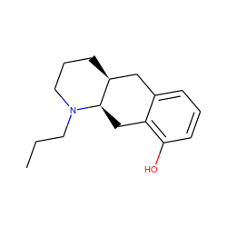 CCCN1CCC[C@H]2Cc3cccc(O)c3C[C@H]21 ZINC000013819979