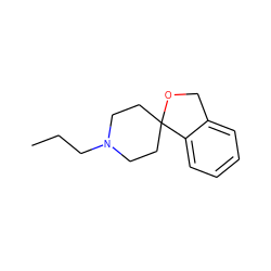 CCCN1CCC2(CC1)OCc1ccccc12 ZINC000013741528