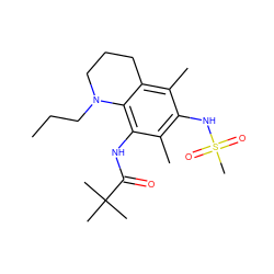 CCCN1CCCc2c(C)c(NS(C)(=O)=O)c(C)c(NC(=O)C(C)(C)C)c21 ZINC000043077609