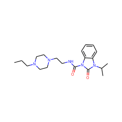 CCCN1CCN(CCNC(=O)n2c(=O)n(C(C)C)c3ccccc32)CC1 ZINC000022939327