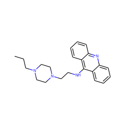 CCCN1CCN(CCNc2c3ccccc3nc3ccccc23)CC1 ZINC000045229820