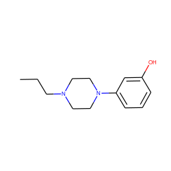 CCCN1CCN(c2cccc(O)c2)CC1 ZINC000040379333