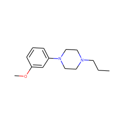 CCCN1CCN(c2cccc(OC)c2)CC1 ZINC000040835993