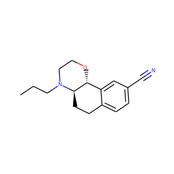 CCCN1CCO[C@@H]2c3cc(C#N)ccc3CC[C@H]21 ZINC000040938813