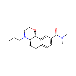 CCCN1CCO[C@@H]2c3cc(C(=O)N(C)C)ccc3CC[C@H]21 ZINC000040938776