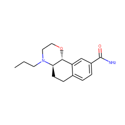 CCCN1CCO[C@@H]2c3cc(C(N)=O)ccc3CC[C@H]21 ZINC000040819117