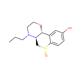 CCCN1CCO[C@@H]2c3cc(O)ccc3[S@+]([O-])C[C@H]21 ZINC000013809441