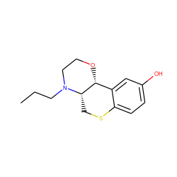 CCCN1CCO[C@@H]2c3cc(O)ccc3SC[C@@H]21 ZINC000013809437