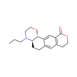 CCCN1CCO[C@@H]2c3cc4c(cc3CC[C@H]21)CCOC4=O ZINC000040943303