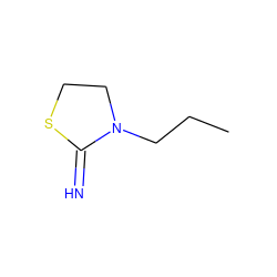 CCCN1CCSC1=N ZINC000039079231