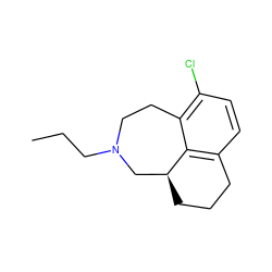 CCCN1CCc2c(Cl)ccc3c2[C@@H](CCC3)C1 ZINC000027716624