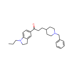 CCCN1CCc2cc(C(=O)CCC3CCN(Cc4ccccc4)CC3)ccc21 ZINC000013737833