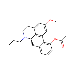 CCCN1CCc2cc(OC)cc3c2[C@H]1Cc1cccc(OC(C)=O)c1-3 ZINC000040896067