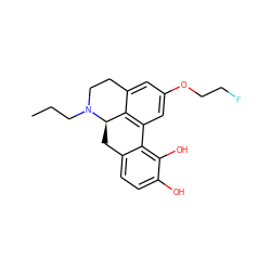 CCCN1CCc2cc(OCCF)cc3c2[C@H]1Cc1ccc(O)c(O)c1-3 ZINC000066075719