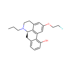 CCCN1CCc2cc(OCCF)cc3c2[C@H]1Cc1cccc(O)c1-3 ZINC000066077822