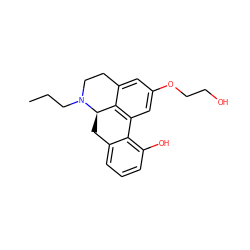 CCCN1CCc2cc(OCCO)cc3c2[C@H]1Cc1cccc(O)c1-3 ZINC000040933700