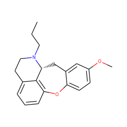 CCCN1CCc2cccc3c2[C@H]1Cc1cc(OC)ccc1O3 ZINC000013805148