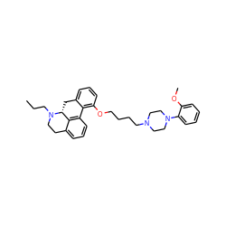 CCCN1CCc2cccc3c2[C@H]1Cc1cccc(OCCCCN2CCN(c4ccccc4OC)CC2)c1-3 ZINC000066077228