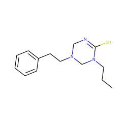 CCCN1CN(CCc2ccccc2)CN=C1S ZINC000020036091