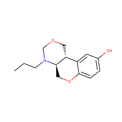 CCCN1COC[C@@H]2c3cc(O)ccc3OC[C@H]21 ZINC000026655017