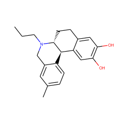 CCCN1Cc2cc(C)ccc2[C@@H]2c3cc(O)c(O)cc3CC[C@H]21 ZINC000013603420