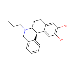 CCCN1Cc2ccccc2[C@@H]2c3cc(O)c(O)cc3CC[C@H]21 ZINC000013478187