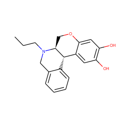 CCCN1Cc2ccccc2[C@H]2c3cc(O)c(O)cc3OC[C@@H]21 ZINC000036089506