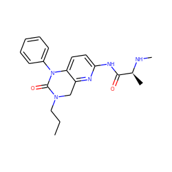 CCCN1Cc2nc(NC(=O)[C@H](C)NC)ccc2N(c2ccccc2)C1=O ZINC000143194621