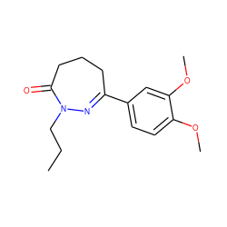 CCCN1N=C(c2ccc(OC)c(OC)c2)CCCC1=O ZINC001772608502