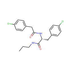 CCCNC(=O)[C@@H](Cc1ccc(Cl)cc1)NC(=O)Cc1ccc(Cl)cc1 ZINC000072176302