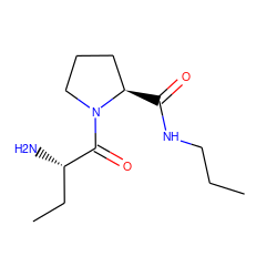 CCCNC(=O)[C@@H]1CCCN1C(=O)[C@@H](N)CC ZINC000013675955