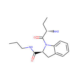 CCCNC(=O)[C@@H]1Cc2ccccc2N1C(=O)[C@@H](N)CC ZINC000013675992