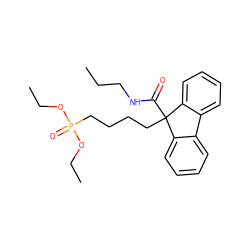 CCCNC(=O)C1(CCCCP(=O)(OCC)OCC)c2ccccc2-c2ccccc21 ZINC000013488988