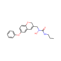 CCCNC(=O)N(O)CC1=Cc2cc(Oc3ccccc3)ccc2OC1 ZINC000013833872