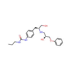 CCCNC(=O)Nc1ccc(C[C@@H](CO)NC[C@H](O)COc2ccccc2)cc1 ZINC000028335136