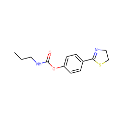 CCCNC(=O)Oc1ccc(C2=NCCS2)cc1 ZINC000042988883