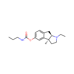 CCCNC(=O)Oc1ccc2c(c1)[C@]1(C)CCN(CC)[C@@H]1C2 ZINC000013453867