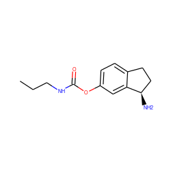 CCCNC(=O)Oc1ccc2c(c1)[C@H](N)CC2 ZINC000013492210