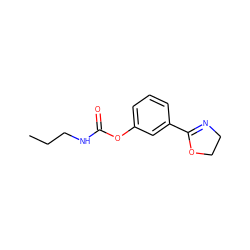 CCCNC(=O)Oc1cccc(C2=NCCO2)c1 ZINC000045299715